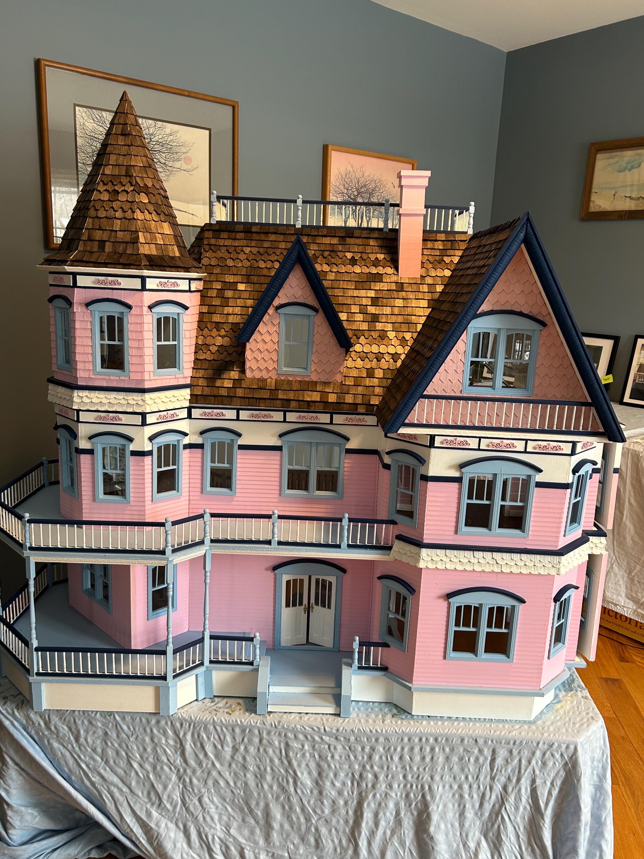NEW Handmade Wooden Dollhouse RGT Queen Anne. HUGE. Rare. - Etsy