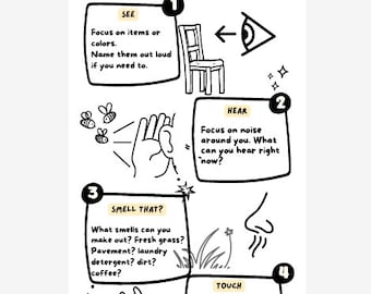 Grounding Handout for emotional regulation