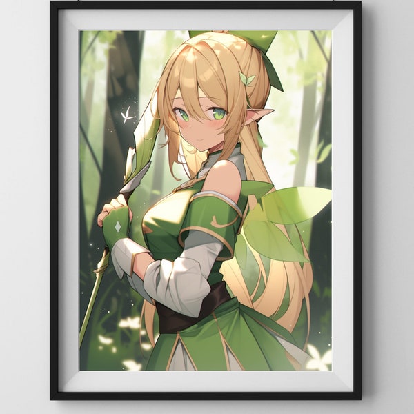 The Forest Sentinel Art Print, Anime Poster, Waifu, Manga-Inspired Home Decor, Anime Art Print