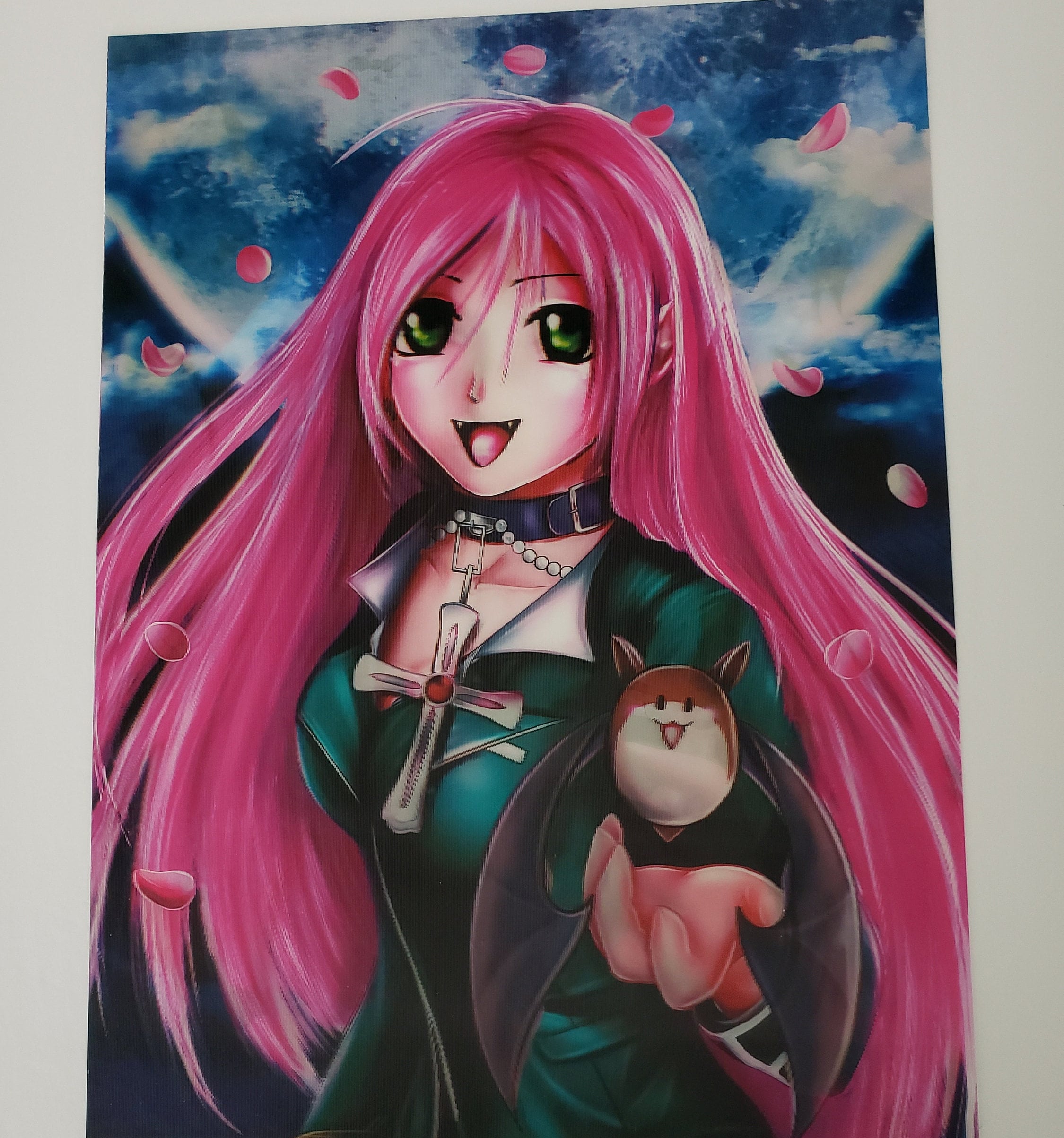 Vintage anime girl, vampire hunter | Art Board Print