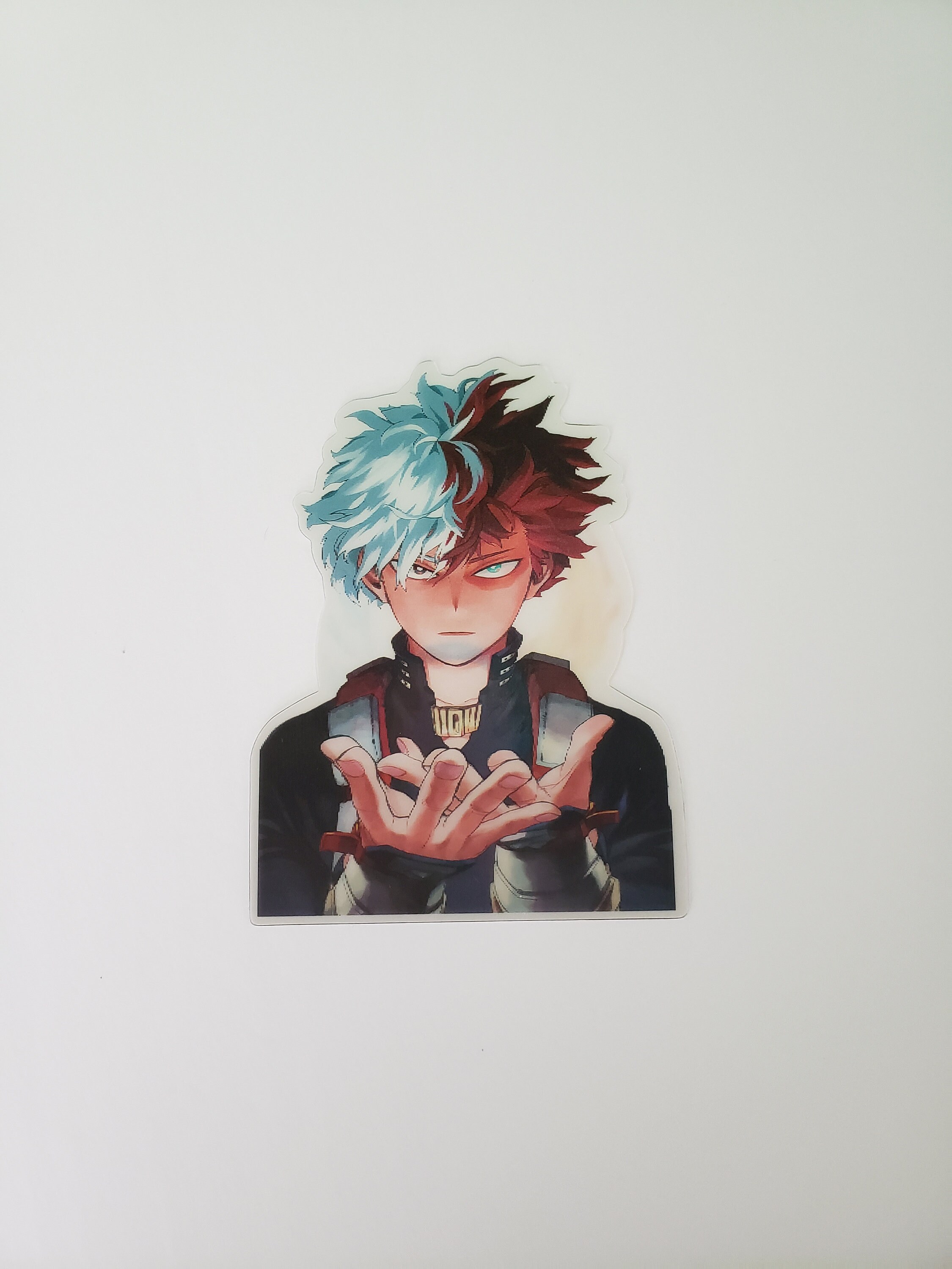 Halfhot Halfcold Hero 3D Lenticular Car Sticker Anime Etsy