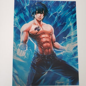 Japonês clássico anime fairy tail personagens kraft vintage poster papel e  impressão de parede adesivo imagem