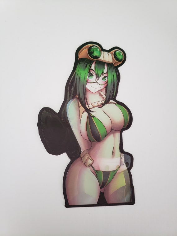 Sexy Frog Girl, Peeker Sticker, 3D Lenticular Car Sticker, Motion Sticker,  Anime Sticker 