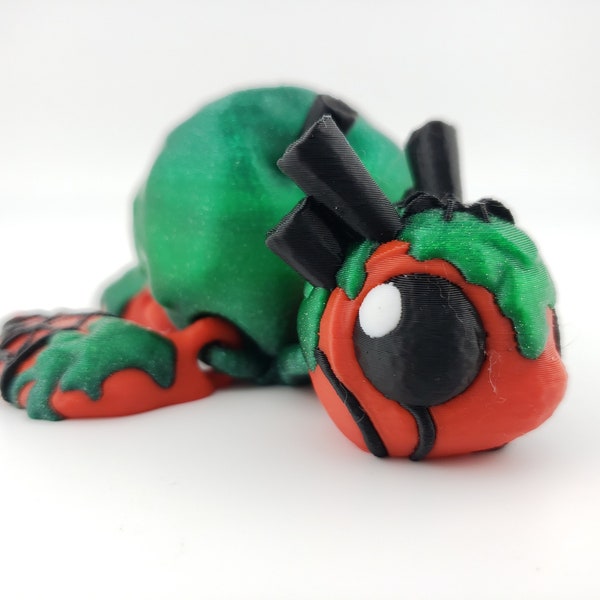 3D-Printed Articulated Poison Apple Turtle Decor Desk Decor Fidget Toy - Animal Figurine - Authorized Seller