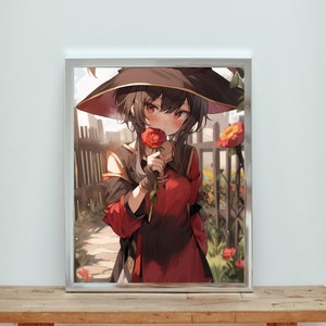 Wall Art KonoSuba Novel Anime Characters Megumin Kazuma Aqua Poster Prints  Set of 6 Size A4 (21cm x 29cm) Unframed GREAT GIFT : : Home