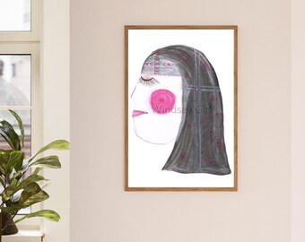 Whisper Me Strength | Digital Wall Art Print | Instant Download | Printable | Portrait | Home Decor