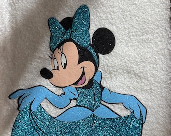 Glitter Cartoon Mouse Hand Towel | Handmade Decorative Towel