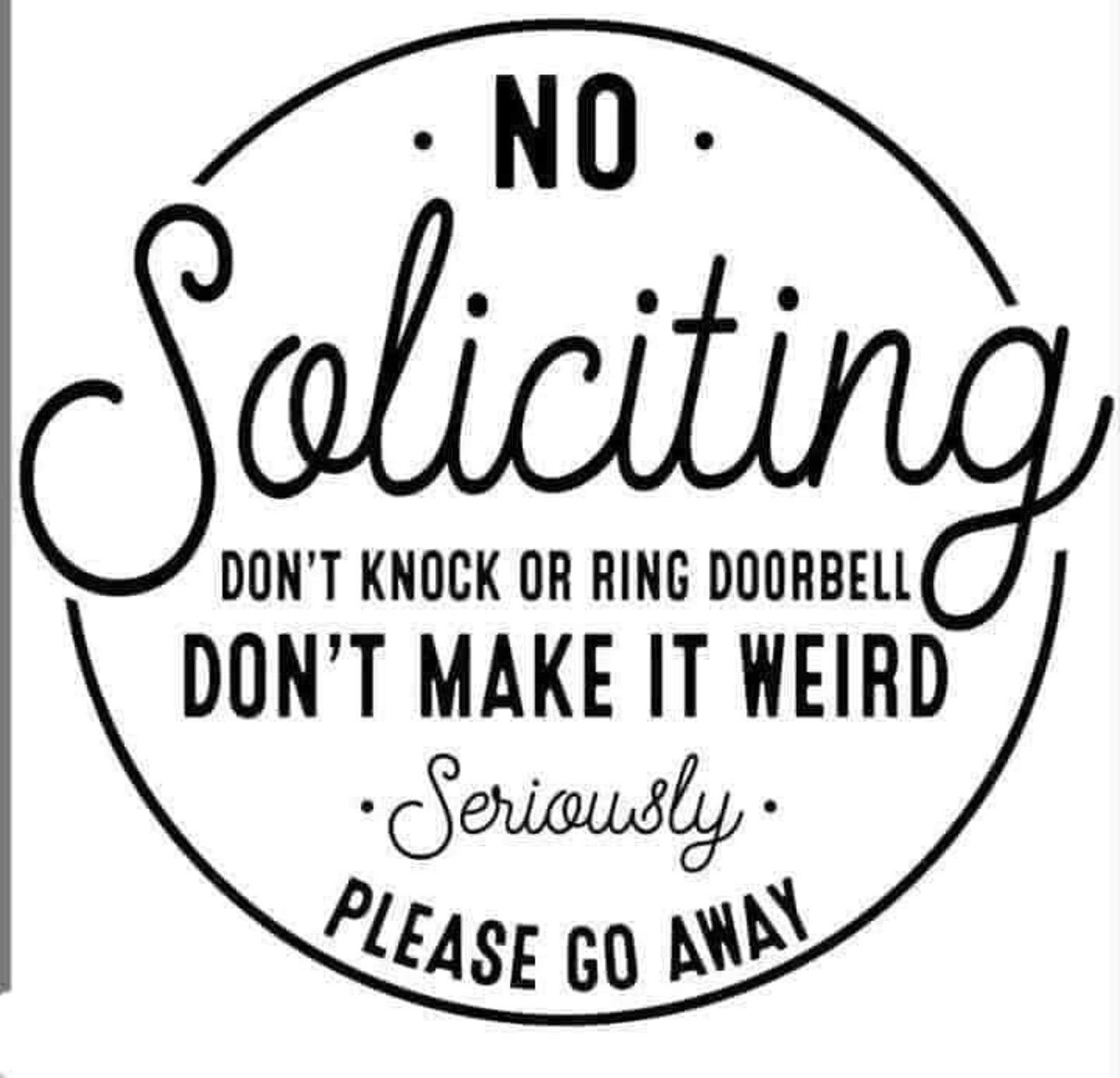 No SVG Soliciting SVG Dont Knock SVG Dont Ring Doorbell Svg, Instant ...