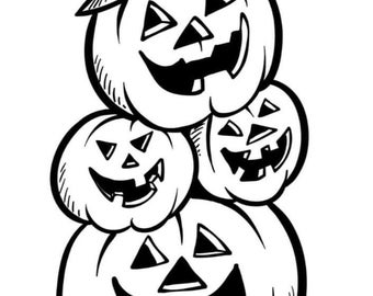 Pumpkin Jack-O'-Lantern SVG Halloween 2023 SVG Halloween Designs - Instant Svg Download, 2023 Friendly Pumpkins Svg & Png and Dxf files