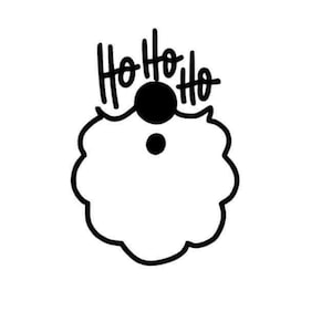 Ho Ho Ho Santa Beard - Christmas Humour SVG Datei Sofort Download, Weihnachtsmann Plotterdatei für Cricut, Ho Ho Ho svg, Weihnachten Design SVG, PNG, jpeg