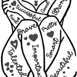 I SVG Am SVG Assez SVG Smart Svg Talented Svg Self-Love Designs - Instant Svg Download, Positive Vibes Designs, Mindful Sayings Svg & Png