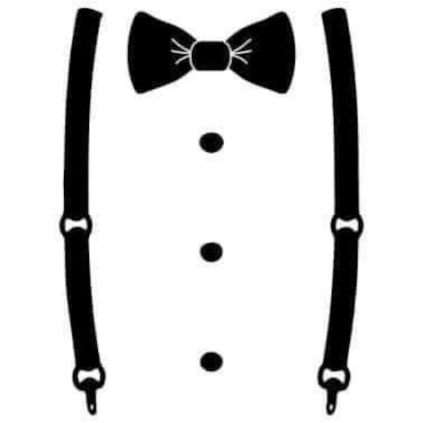 Bowtie SVG Suspenders SVG Fiancé SVG Groom Svg Wedding Designs - Instant Svg Download, Wedding Designs, Husband Designs Svg & Png