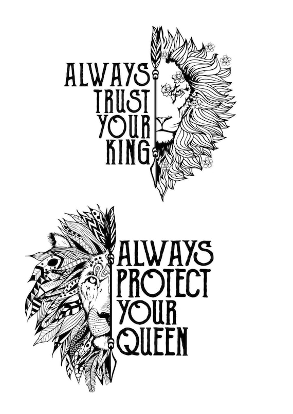 Trust Your King Protect Your Queen SVG PNG File Instant