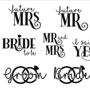 7 Designs in 1 - Future Mrs SVG Future Mrs SVG Braut Bräutigam SVG Hochzeit Designs - Instant SVG, Hochzeit Designs, für Sie und Ihn Designs SVG & Png