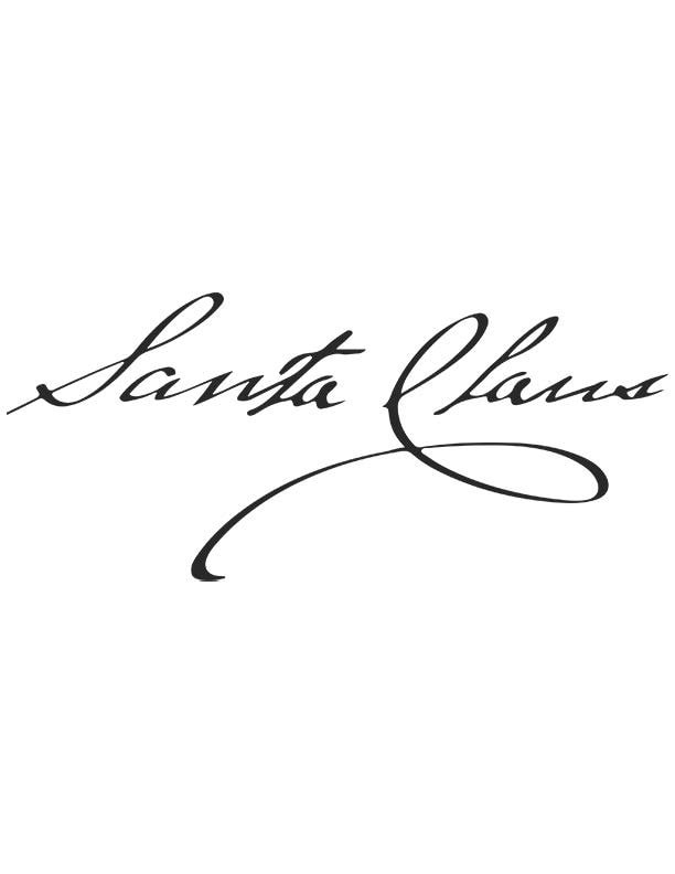 Santa Claus Signature SVG File Instant Download Christmas Cut - Etsy