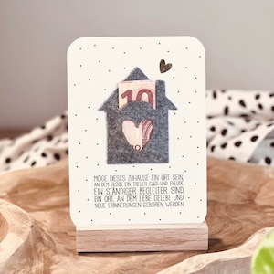 Housewarming gift handmade card money gift | Greeting card for moving in | new home | Housewarming gift | Gift entry | topping out ceremony