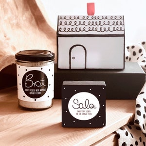 Einweihungsgeschenk Haus Brot Salz Geschenkverpackung | Geschenk Einzug Umzug Richtfest Einweihung neues Zuhause | Einzugsgeschenk Wohnung