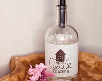 Einweihung Geschenk Einzugsgeschenk Flaschenlicht Einweihungsgeschenk Einzug Haus neues Zuhause Wohnung Lampe Geldgeschenk Richtfest Spruch