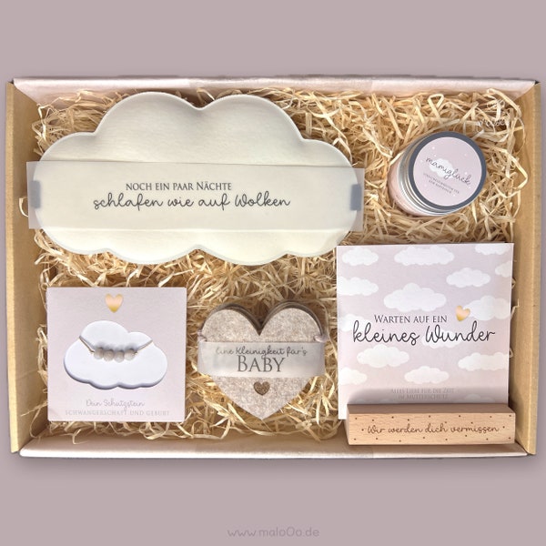 Mutterschutz Geschenk Arbeitskollegin Mommy to be Geschenkbox Babyshower Abschiedsgeschenk Kollegin Schwangerschaft Geschenkkorb Schutzstein