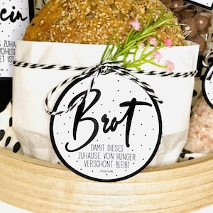 Brot Salz Wein Geschenk zum Einzug, Umzug, Richtfest Hausbau. DIY Geschenkkorb zur Einweihung