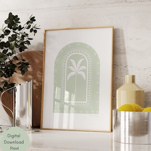 Sage Green Kitchen Bar Cart Print Boho Bedroom Boys Coastal Nursery Decor Palm Springs Digital Wall Art Mediterranean Artwork Surf Poster