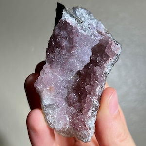 Pink Ombré Rainbow Amethyst Druzy Crystal Cluster, from Uruguay