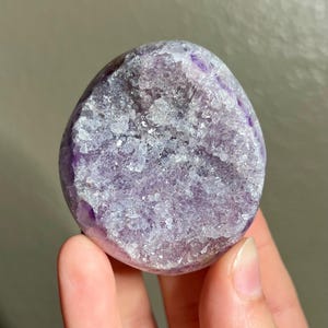 Miniature Icy Amethyst Druzy Crystal Freeform (Custom Stand Included), from Uruguay