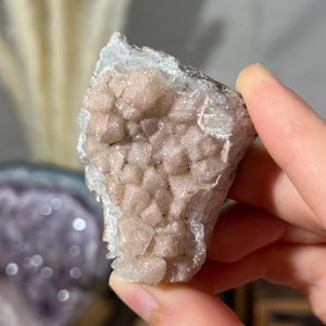 Beige Sugar Rainbow Amethyst Druzy Crystal Cluster, from Uruguay