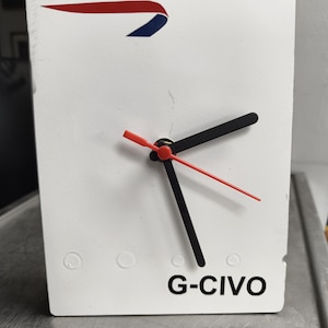 British Airways Boeing 747 White Fuselage Clock