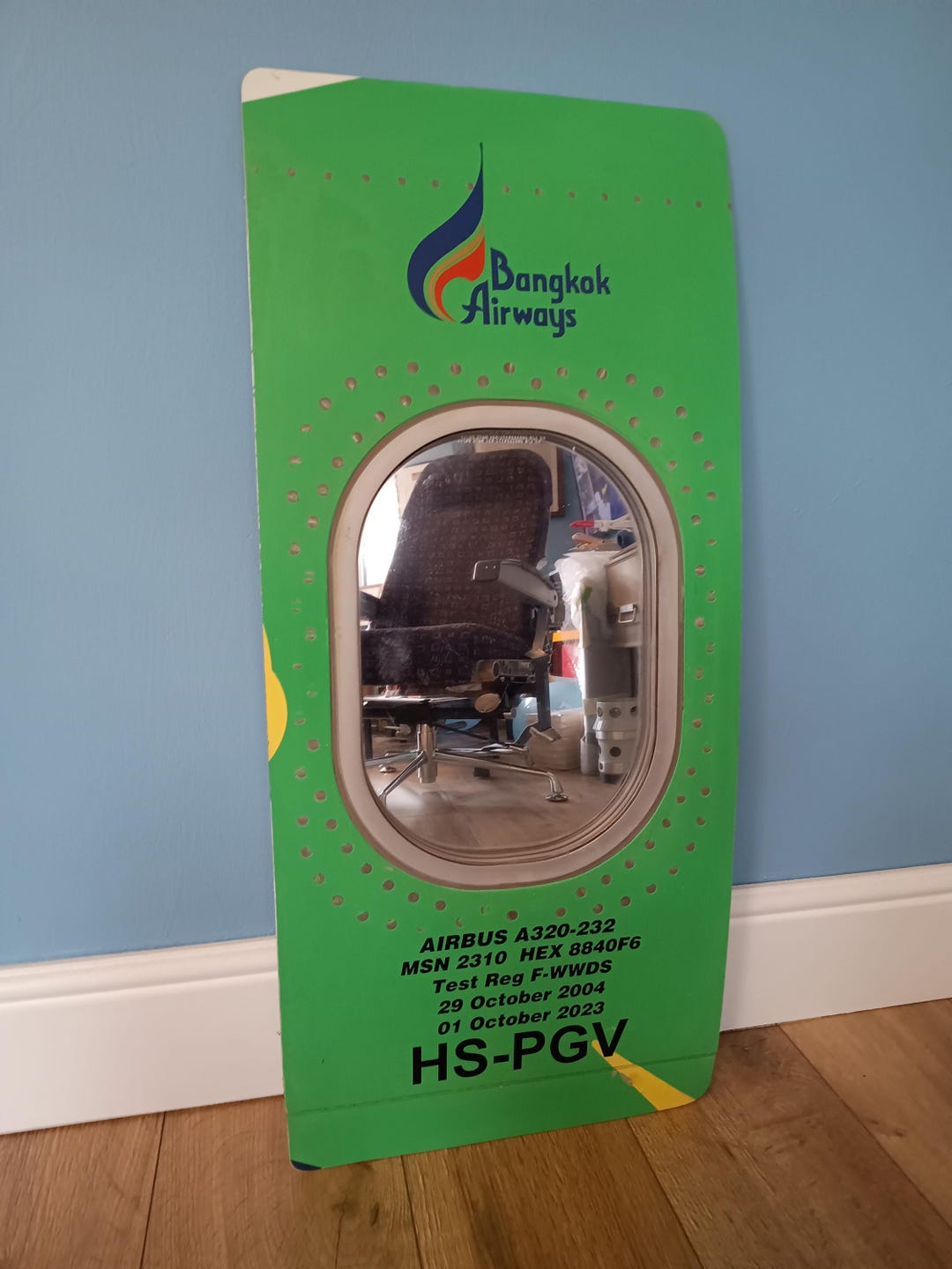 Airbus Aircraft Fuselage Window Mirror Bangkok Airways HS-PGV With ...