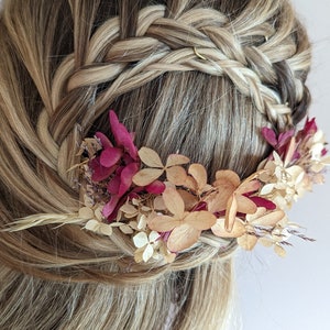 Haarkamm und Klammer aus Trockenblumen &quot;Herbstzauber&quot; | Hochzeit | nachhaltiger Haarschmuck