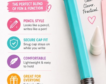 Jumbo Pencil Pen | Fun Ballpoint Office Supplies, Teacher Gift