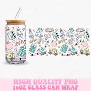 Schule Glasdose Wrap, 16 Unzen Glasdose Wrap Png, Lehrer Png, Lehrer Glasdose Png, Schule Png, Glasdose Wrap, Glasdose Design, Schule Wrap