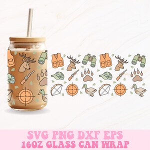 Jagdglasdosenverpackung, 16 Unzen Glasdosenverpackung Png, Jagd Png, Jägerglasdose Png, Wildtierpng, Libbey zwart, wild lebende Tiere svg