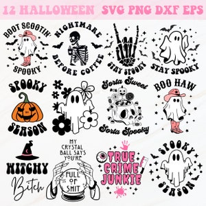 Halloween Svg, Svg effrayant saison, Halloween effrayant Svg, Svg Halloween mignon, tendance Svg, fichiers Svg pour Cricut, fichiers Svg, Svg