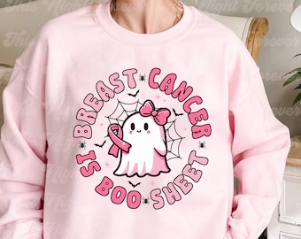 Breast Cancer is Boo Sheet Svg, Breast Cancer Awareness, Svg Files, Pink Svg, Cancer Ghost Svg, Trendy Svg, October Svg, Sublimation Design
