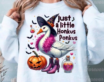 Halloween Goose PNG: Honkus Ponkus Witch Sublimation Design (Digital Download
