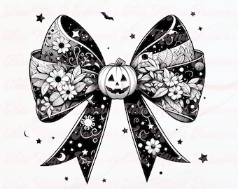 Halloween Bow Png, Coquette Halloween, Sublimation, Pumpkin Png, Retro Halloween Png, Coquette Png, Bow Png, Trendy Png, Halloween Shirt Png