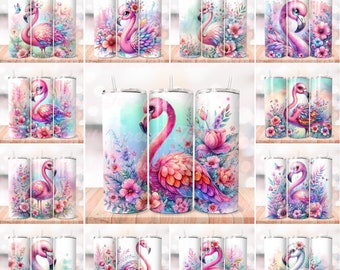 Flamingo Tumbler Wrap, 20oz Skinny Tumbler Wrap, Flamingo PNG, Flamingo Sublimation Png, Tumbler Wrap Png, Summer Tumbler Png, Summer Png