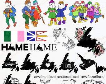 Neufundland SVG Bundle, Neufundland Png, Neufundland Karte SVG, Neufundland Shirt SVG, SVG-Datei