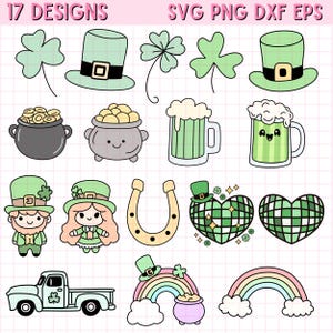 St Patricks Day Clipart Svg, St Patricks Clipart Svg, Lucky Svg, St Paddys Clipart Png, St Patricks Day Sublimation, Svg Files for Cricut