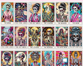 Lustige Tarotkarte Png, Sarkastische Skelett Png, lustige Tarotkarte, Mama Tarotkarte Png, Sublimationsdesign, Tarotkarte Sublimation, sarkastische Png