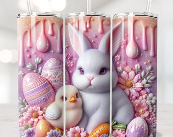 Easter Bunny Tumbler Wrap, Easter Tumbler Wrap, 20 oz Skinny Tumbler, Sublimation Design, Easter Wrap Png, Easter Bunny, Digital Download