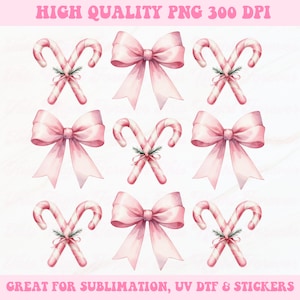 Coquette Christmas Png, Pink Christmas Png, Christmas Png, Christmas Design Png, Christmas Sublimation, Candy Cane Png, Trendy Png