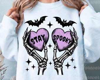 Corazón de esqueleto espeluznante PNG: Diseño de sublimación de Halloween (descarga digital)