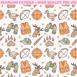 Hunting Seamless Pattern, Hunter Seamless Pattern, Repeat Pattern, Seamless Pattern, Hunting Season Png, Sublimation, Hunting Pattern