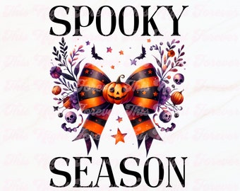 Spooky Season Png, Coquette Halloween Png, Halloween Sublimation, Retro Halloween Png, Coquette Png, Bow Png, Trendy Png, Halloween Png