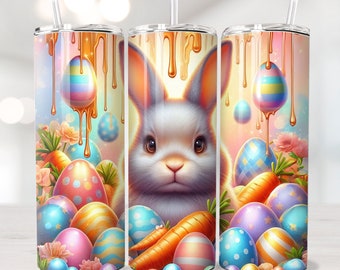 Easter Bunny Tumbler Wrap, Easter Tumbler Wrap, 20 oz Skinny Tumbler, Sublimation Design, Easter Wrap Png, Easter Bunny, Digital Download