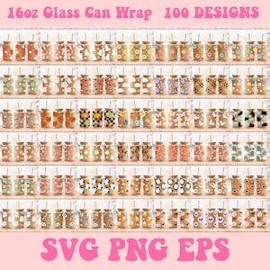 Glass Can Svg Bundle, 16oz Glass Can Bundle, Glass Can Svg, Libbey Glass Can Svg, Beer Can Glass Svg, Svg Files for Cricut, Cricut Svg
