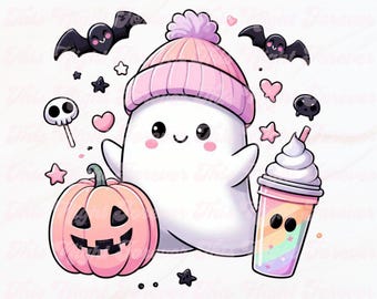 Spöke png, Halloween png, Halloween sublimering, Halloween spöke png, Retro Halloween png, Trendig png, Halloween clipart png, Spöke clipart